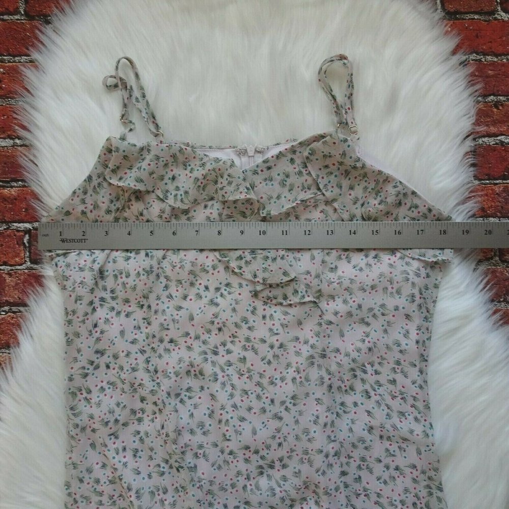 Lulu's Women's Dress Sleeveless Spaghetti Straps Ruffles Print Floral Short L - Picture 8 of 12